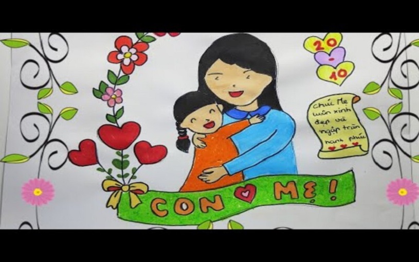 Hướng dẫn vẽ mẹ và con gái đẹp cho trẻ